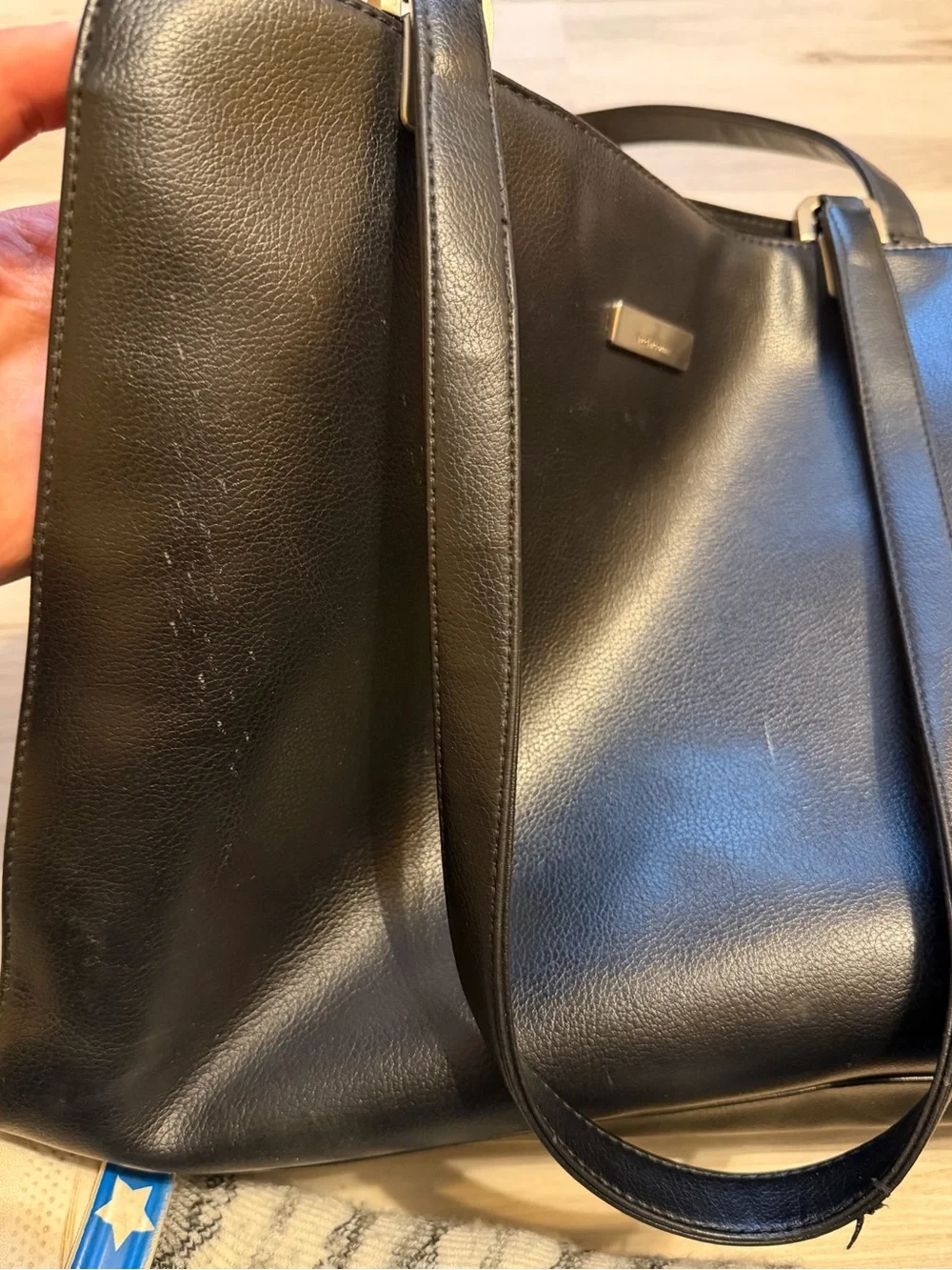 Liz Claiborne Black Tote with Gold Hardware